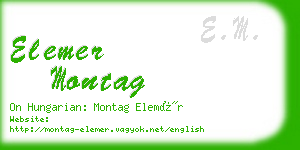 elemer montag business card